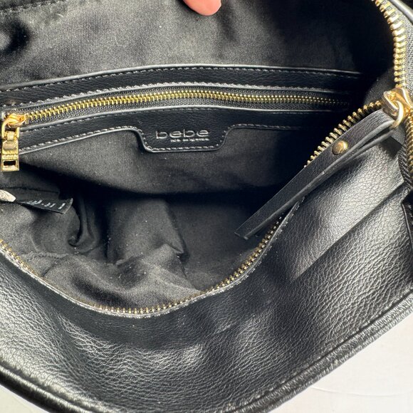 Bebe 3-Piece Bag Set Black with Gold Hardware – Crossbody, Backpack & Tot - Picture 10 of 16